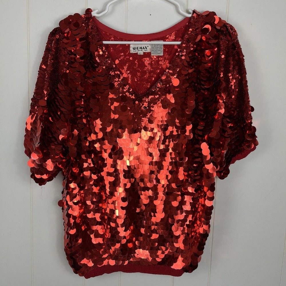Sequin Red Blouse